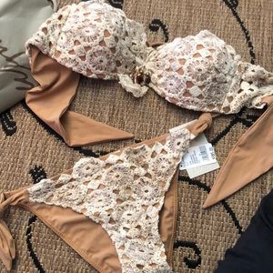 NWT flavia padivan crocheted Bikini💕